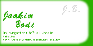 joakim bodi business card